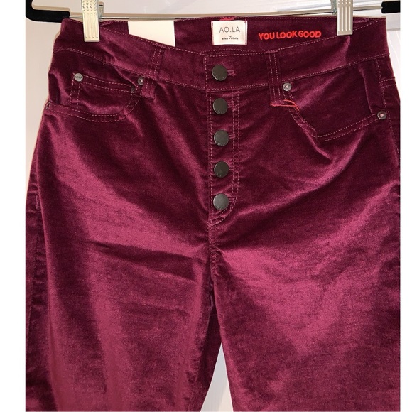 Alice & Olivia STRETCH VELVETHigh Rise Skinny Jeans - Picture 8 of 17